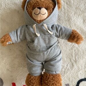 Gray Hoodie Teddy Bear build a bear
